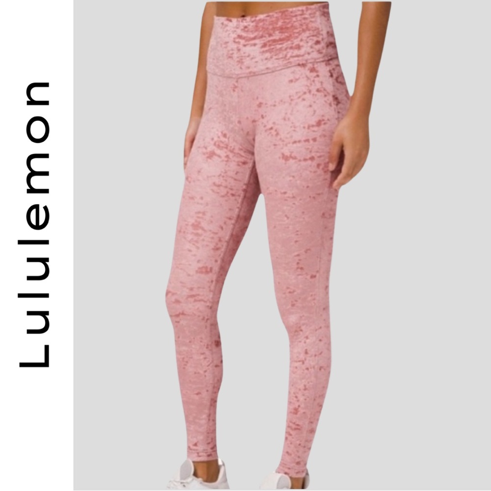LULULEMON Wunder Lounge Tight 28” Velvet Soft Cranberry SPECIAL EDITION NEW - Picture 3 of 16